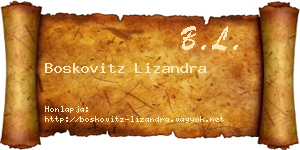 Boskovitz Lizandra névjegykártya